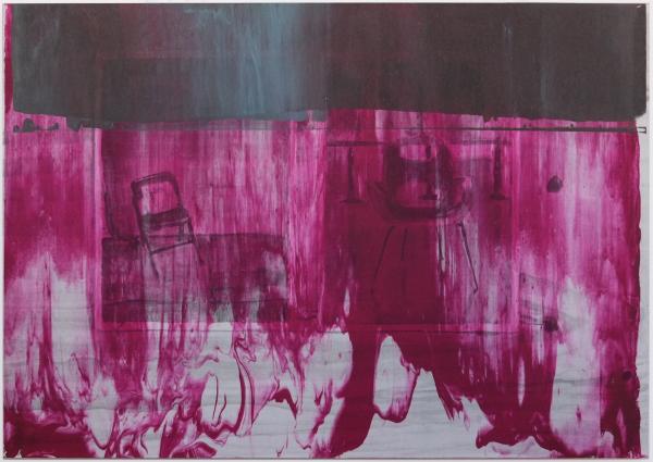 ohne Titel aus der Serie: Ta pete -ete pete 2019, Siebdruck auf Digitaldruck, silkscreen on digital print, 22.5 x 31.5 cm