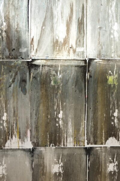 Noch sichtbar, Detail, Siebdruck auf Glas