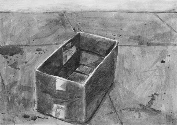 ta pete / Karte Blanche 2014, Graphit auf Papier, 34 x 26 cm
