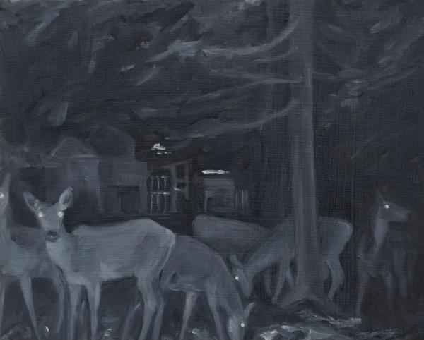 Aus der Serie Wild 2016, Öl auf Holz, 22.5 x 28 cm