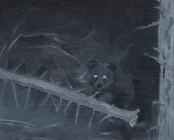 Aus der Serie Wild 2016, Öl auf Holz, 22.5 x 28 cm