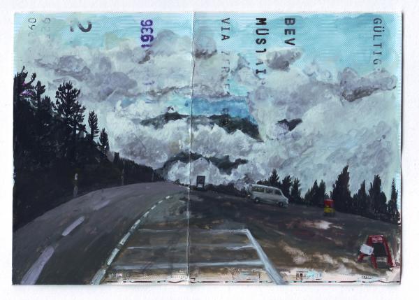 Bever - Muestair, Gouache auf Bahnbillett 2008 - 2010