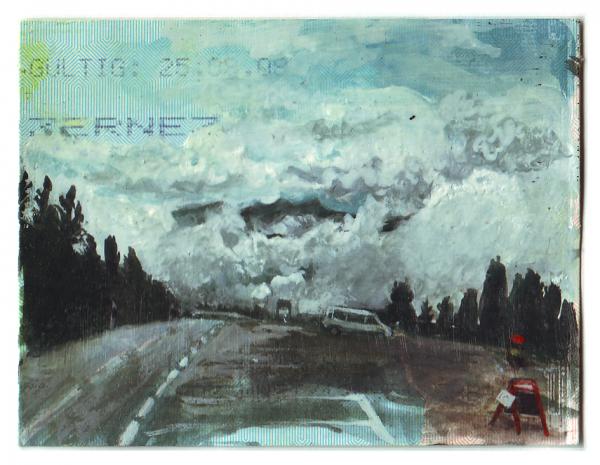 Zernez - Müstair, Gouache auf Bahnbillett 2008 - 2010